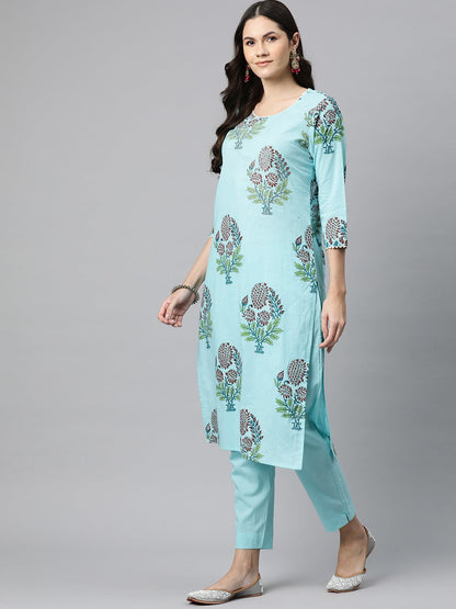 Cotton Printed Straight Kurta Pant And Dupatta