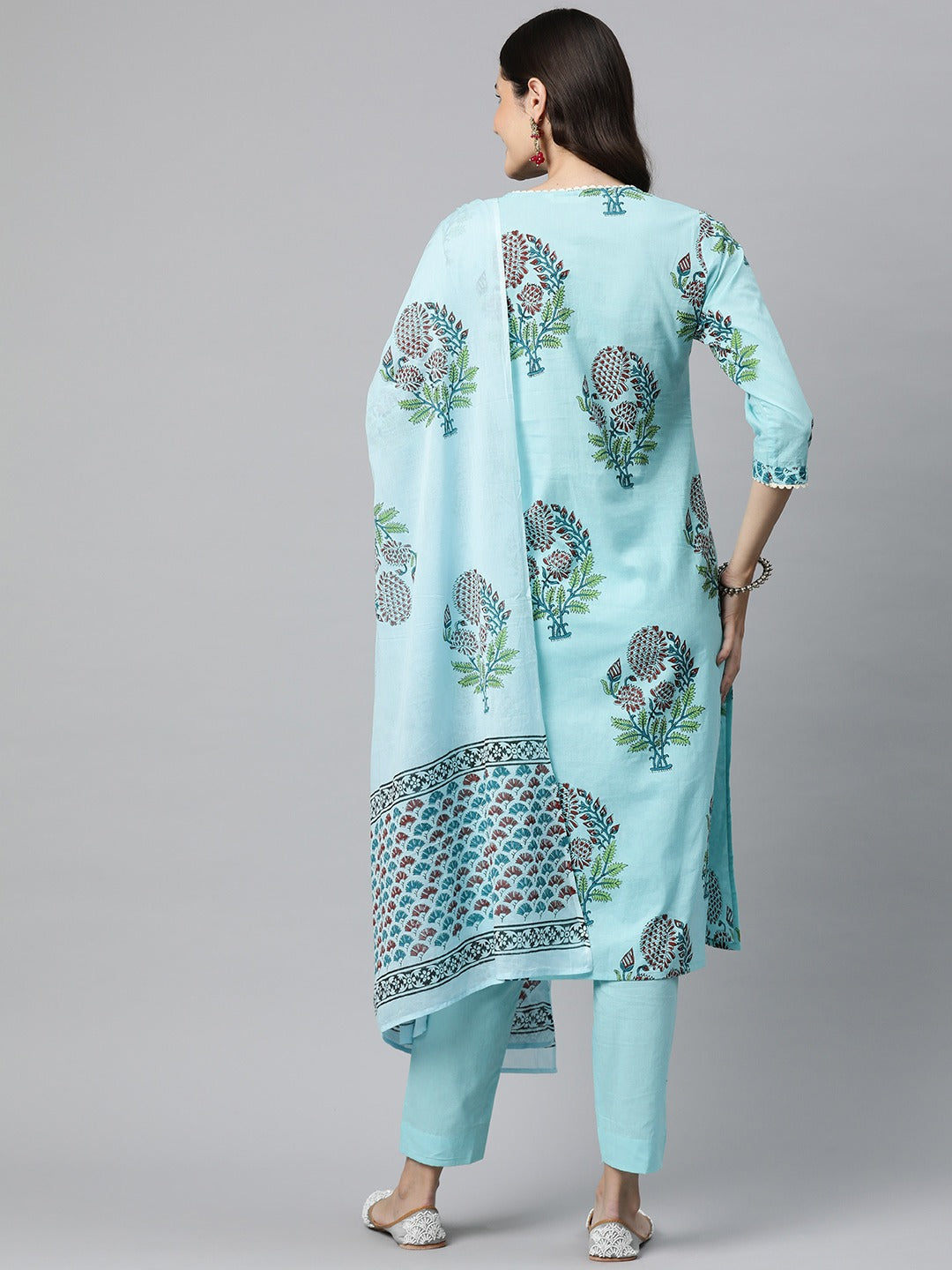 Cotton Printed Straight Kurta Pant And Dupatta