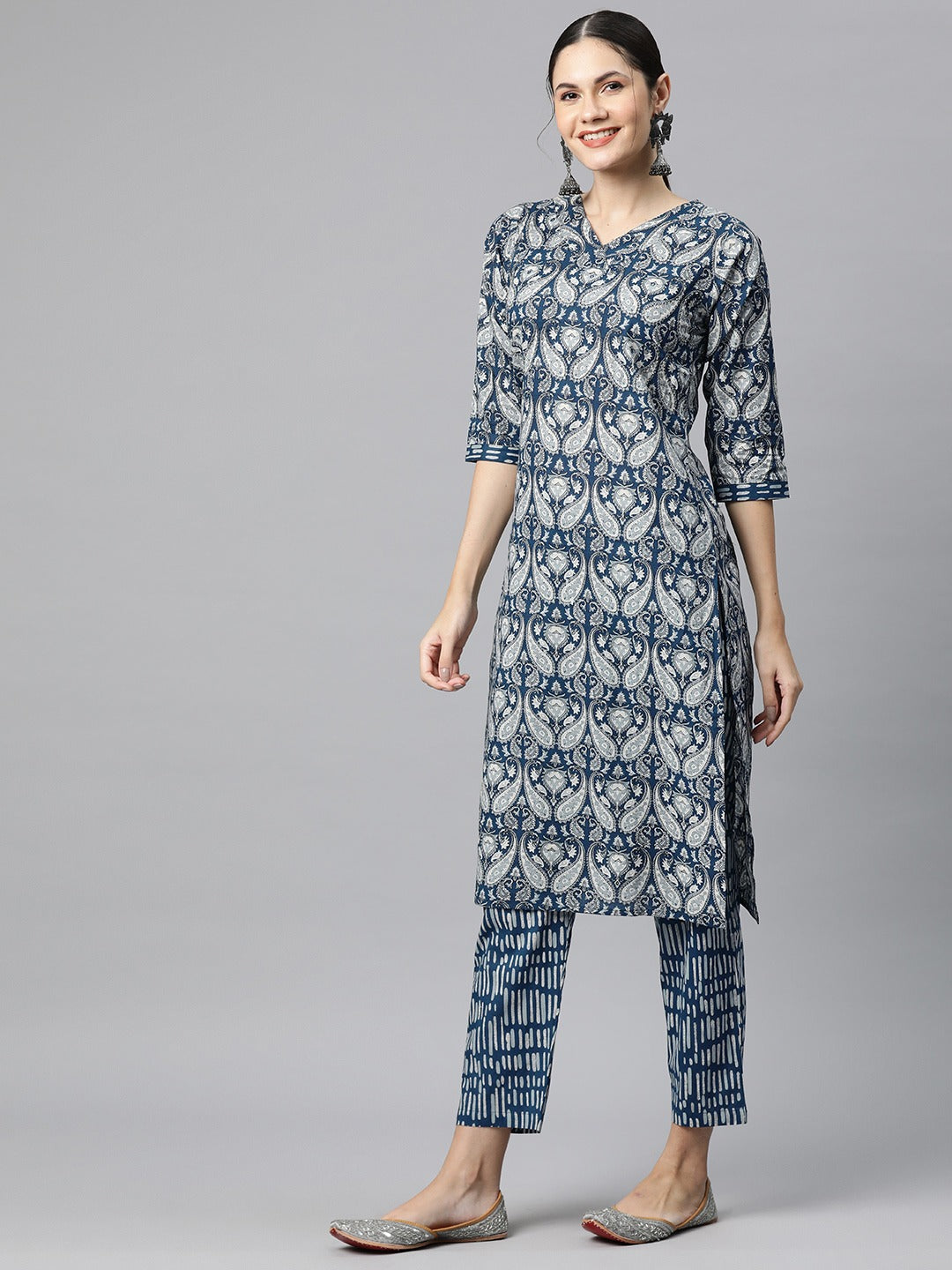 Cotton Printed Straight Kurta Pant And Dupatta