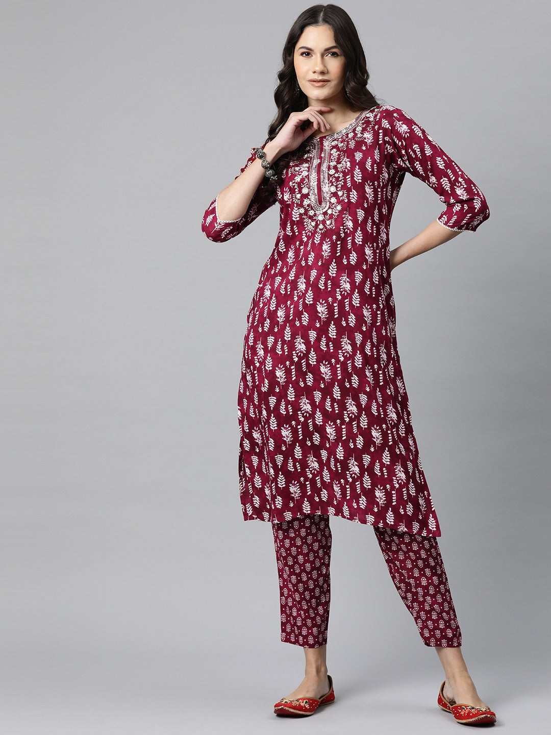 Viscose Rayon Tie And Dye Straight Kurta With Trouser