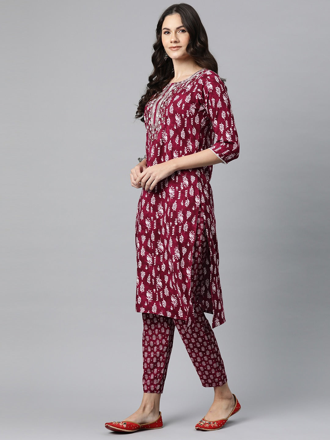 Viscose Rayon Tie And Dye Straight Kurta With Trouser