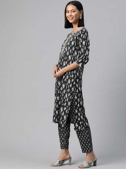 Viscose Rayon Tie And Dye Straight Kurta With Trouser