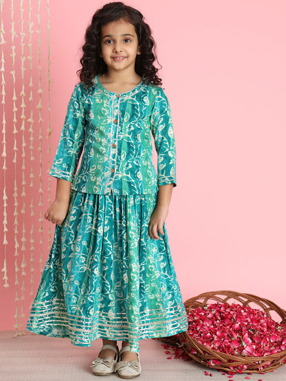 Straight Style Rayon Fabric Green Color Lehenga Choli