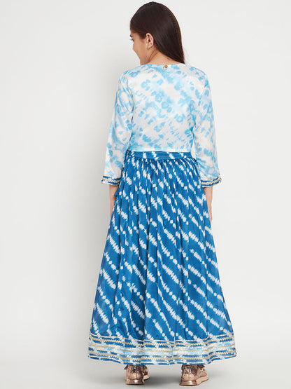 Straight Style Silk Fabric Blue Color Lehenga Choli
