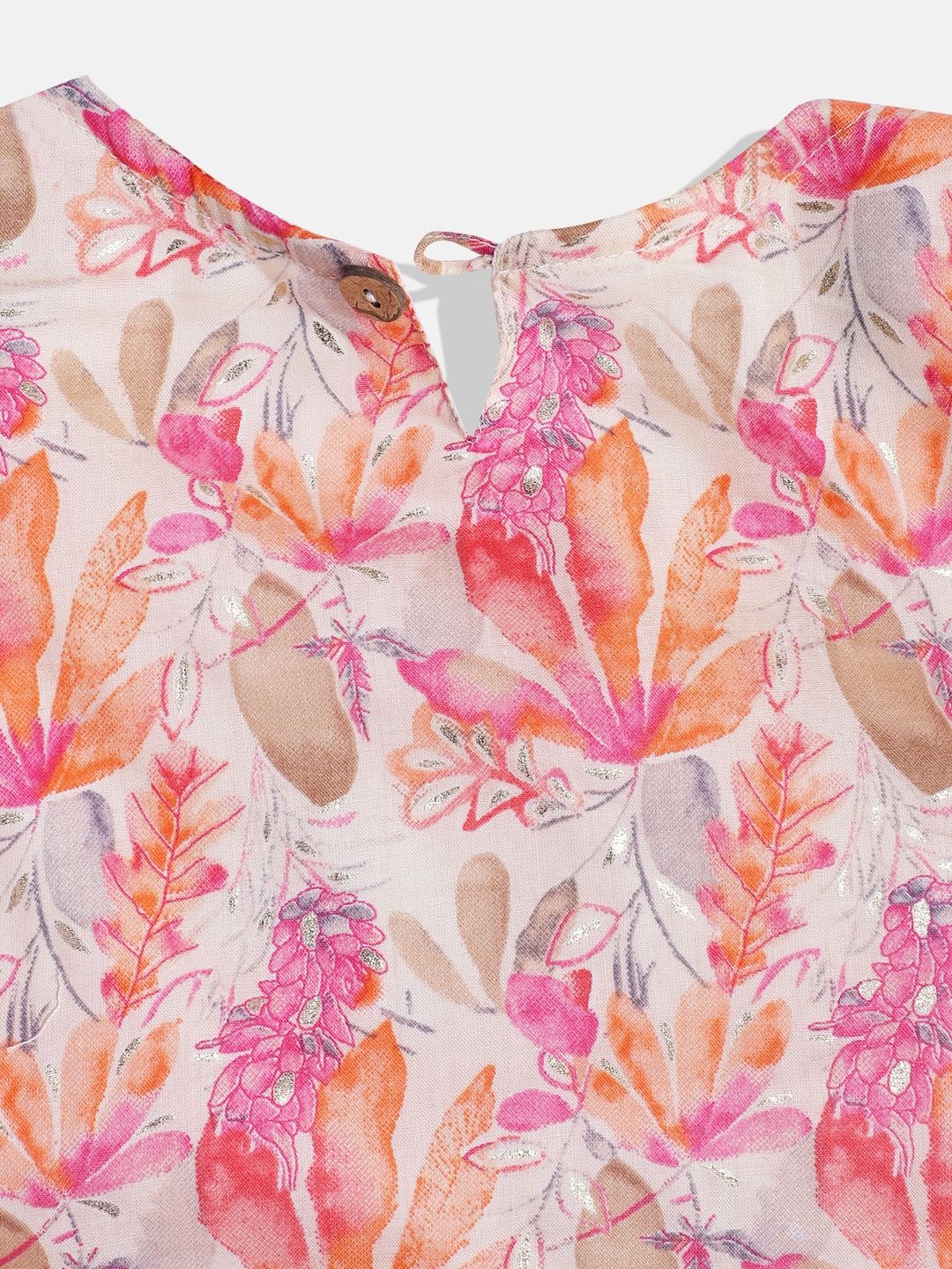 Straight Style Cotton Fabric Peach Color Printed Lehenga Choli