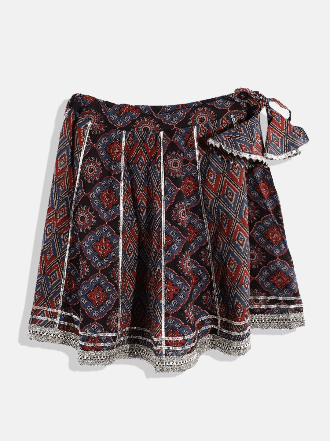 Angrakha Style Cotton Fabric Maroon Color Lehenga Choli