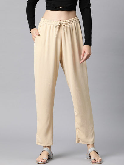 Lycra Fabric Beige Color Palazzo