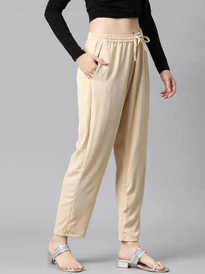 Lycra Fabric Beige Color Palazzo