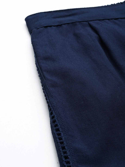 Rayon Fabric Navy Blue Color Palazzo