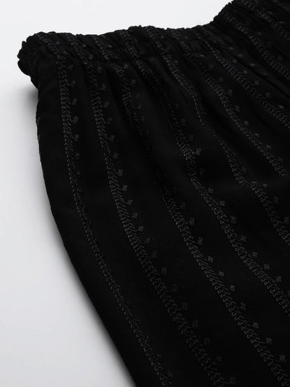 Rayon Fabric Black Color Palazzo