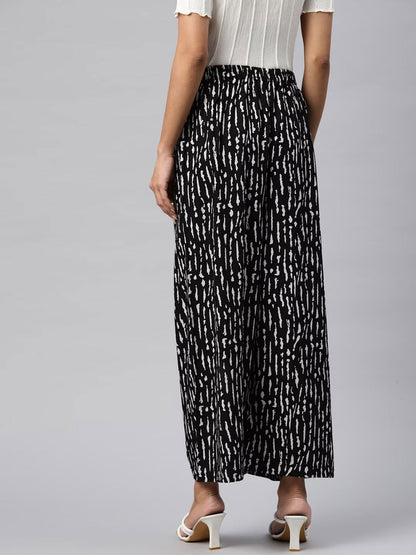 Cotton Fabric Black Color Palazzo