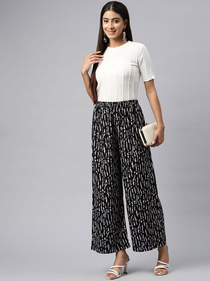 Cotton Fabric Black Color Palazzo