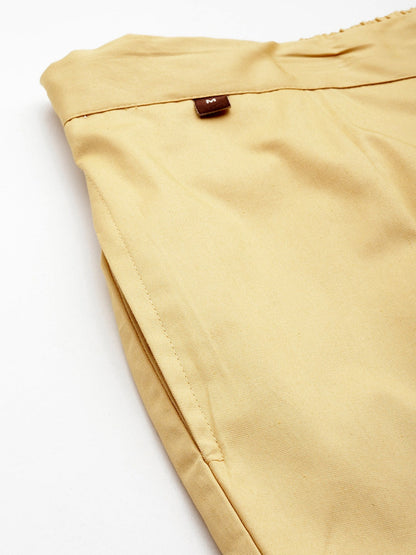 Cotton Lycra Fabric Yellow Color Trouser