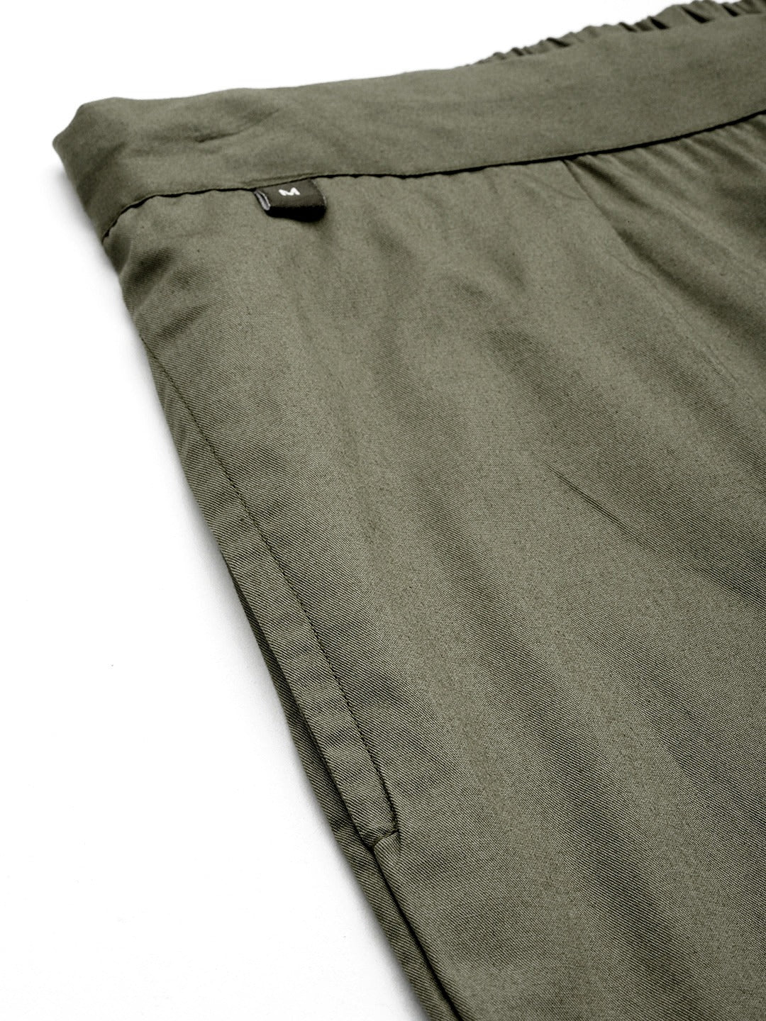 Cotton Lycra Fabric Olive Color Trouser