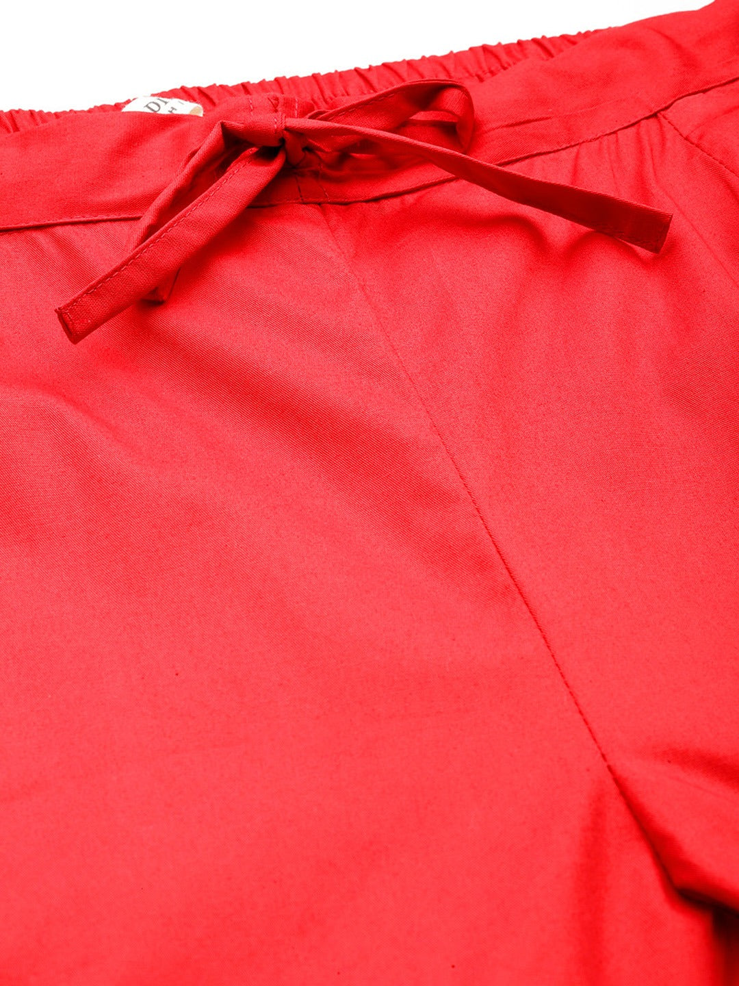 Cotton Lycra Fabric Red Color Trouser