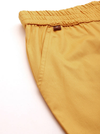 Cotton Lycra Fabric Mustard Color Trouser