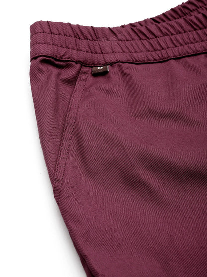 Cotton Lycra Fabric Burgundy Color Trouser