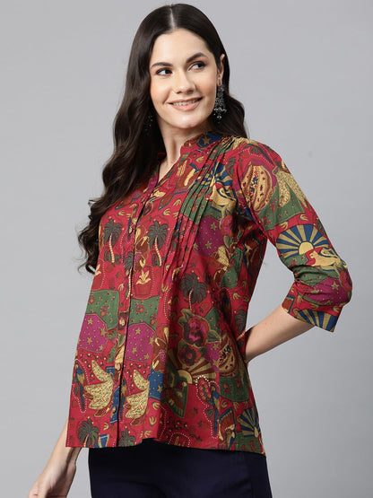 Cotton Printed Straight Top