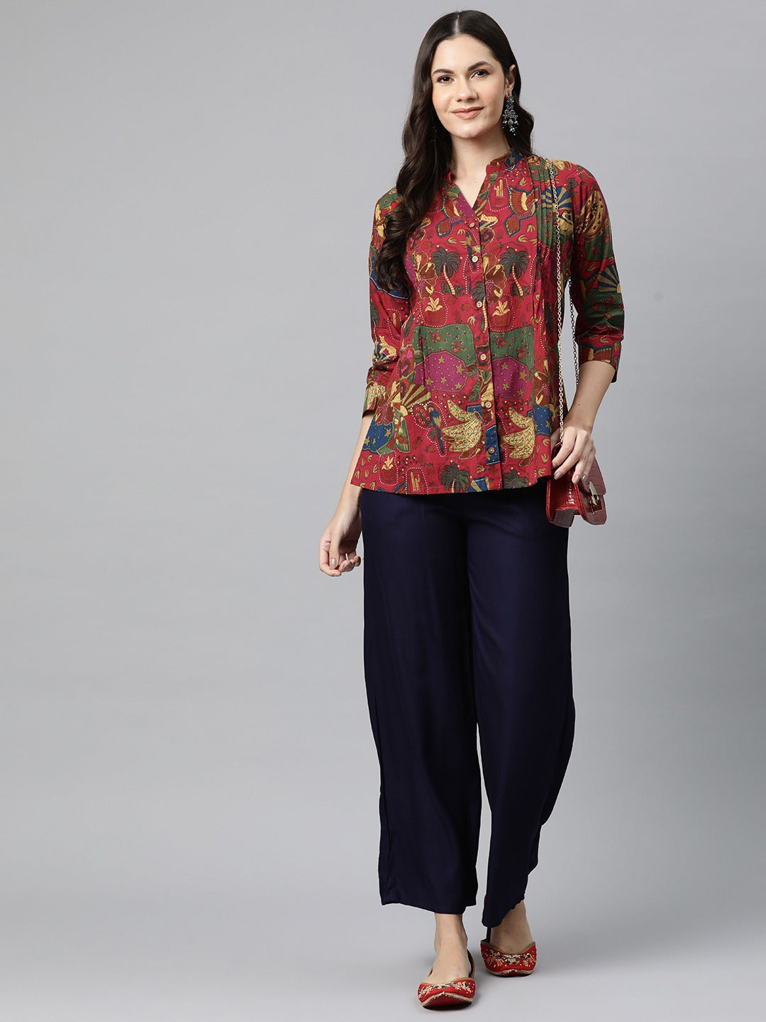 Cotton Printed Straight Top