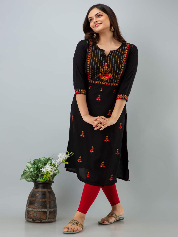 Nishabd black rayon kurta – wholesale manufacturer &amp; exporter from India