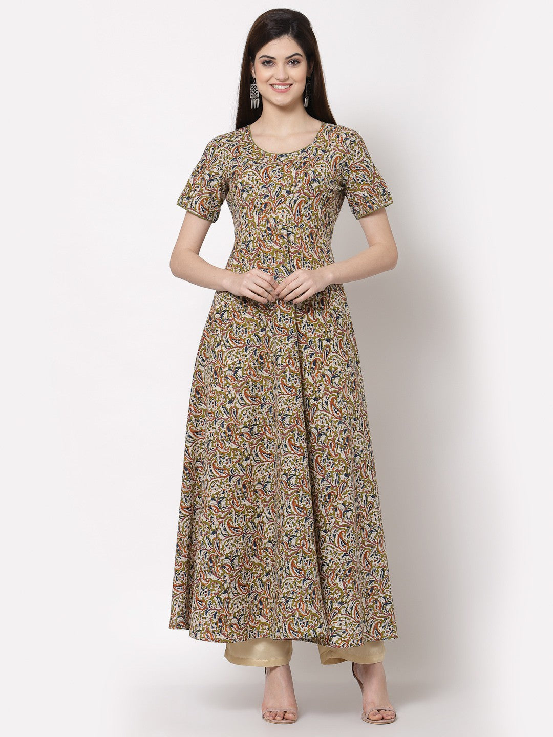Kbz green cotton printed dress – wholesale manufacturer & exporter from India