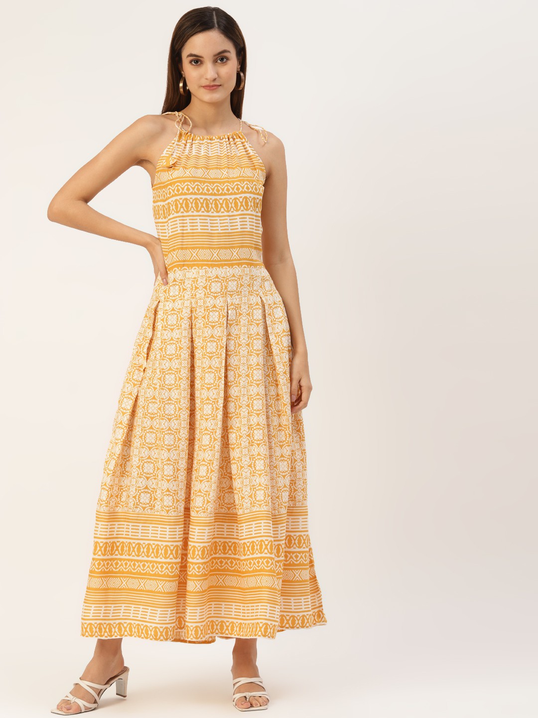 Kbz mustard rayon printed dress – wholesale manufacturer & exporter from India