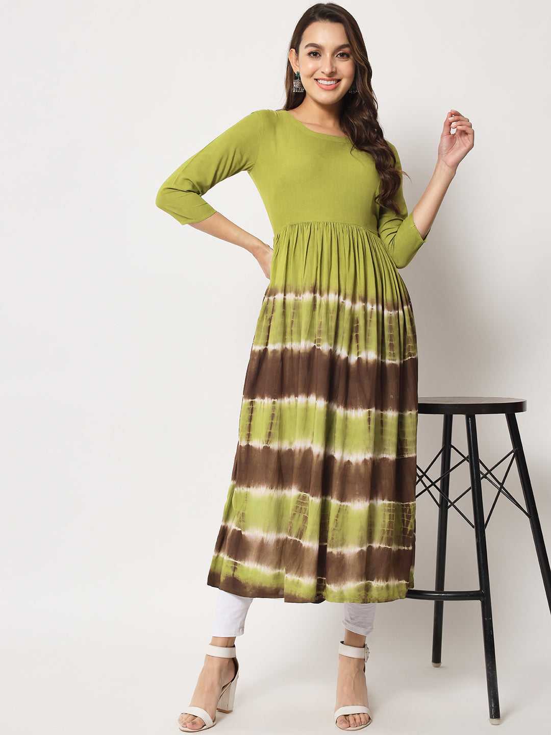 Kbz green rayon dress – wholesale manufacturer & exporter from India