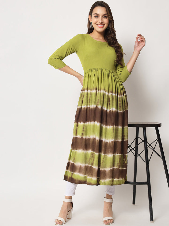 Kbz green rayon dress – wholesale manufacturer &amp; exporter from India