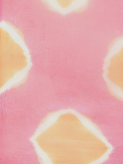 Printed Anarkali Cotton Kurta And Chiffon Dupatta Set (Pink)