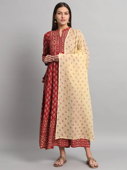Rayon Printed Anarkali Kurta