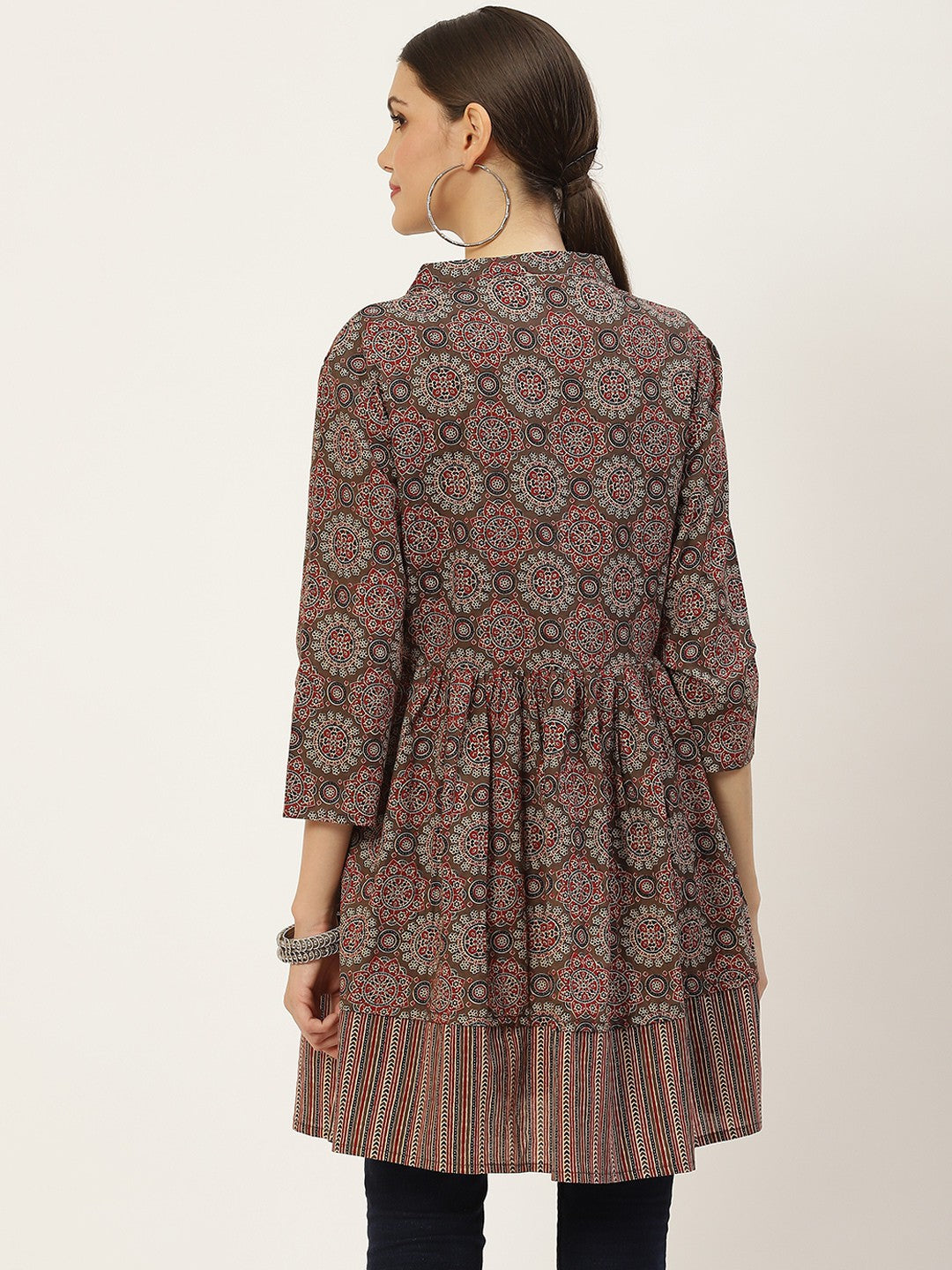 Cotton Printed Regular Multicolor Top