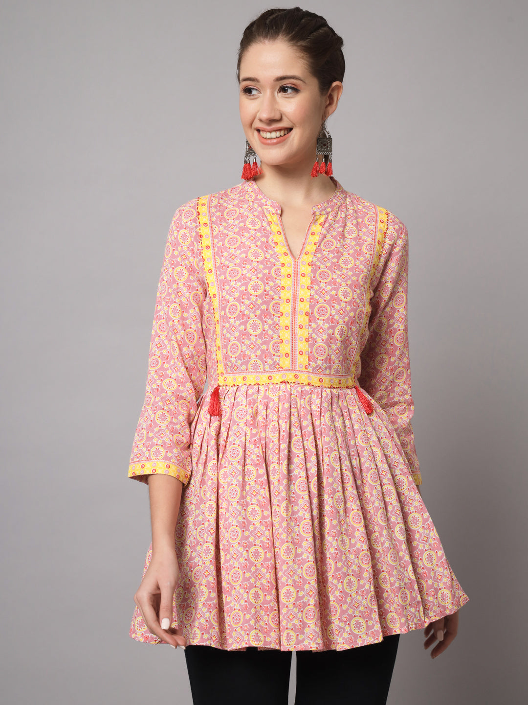 Rayon Printed Flared Top