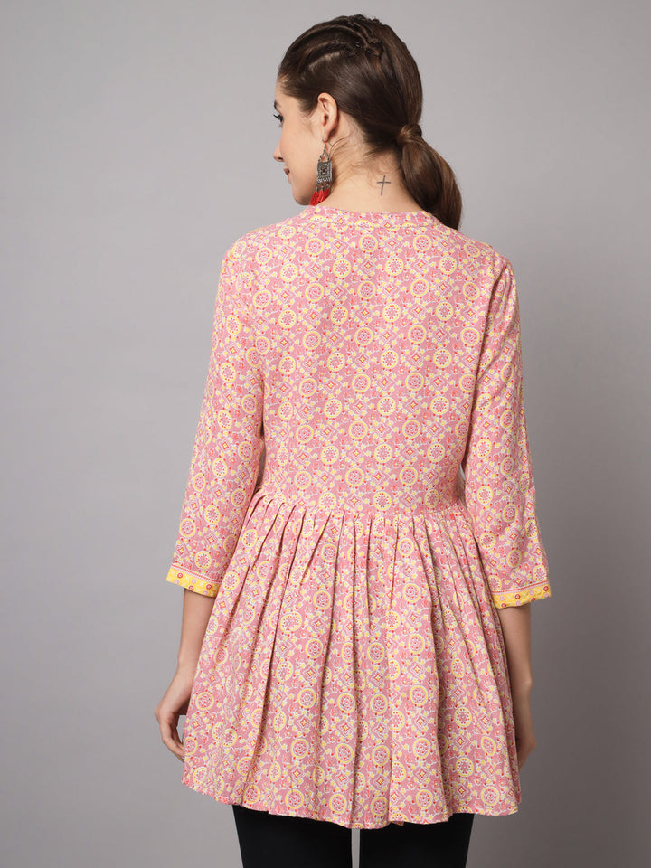 Rayon Printed Flared Top