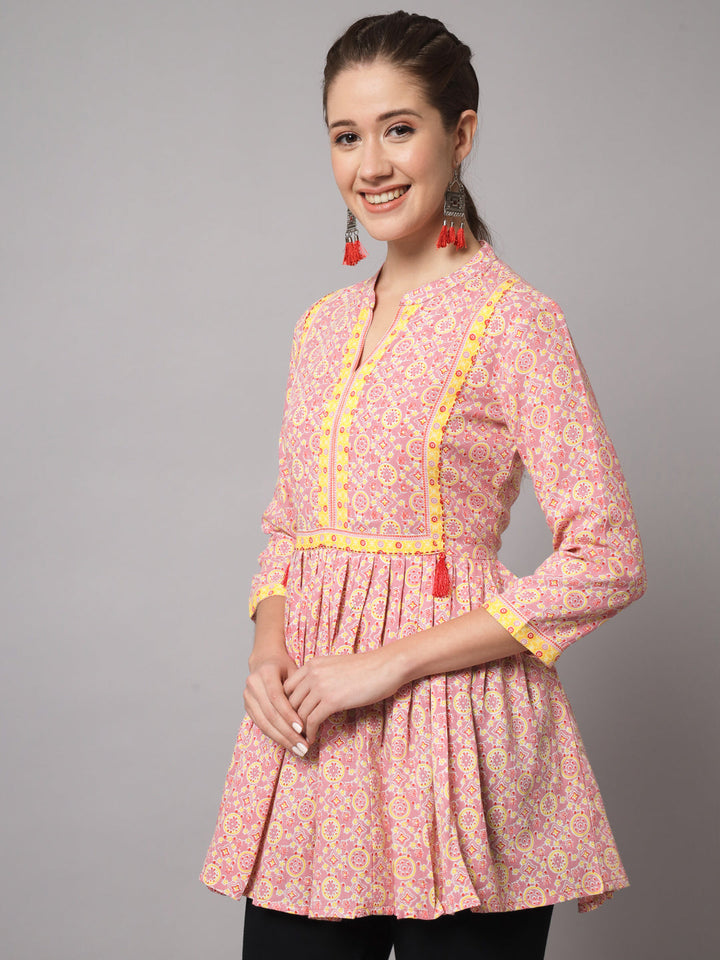 Rayon Printed Flared Top
