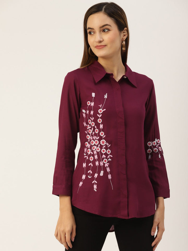 Kbz maroon rayon solid top – wholesale manufacturer &amp; exporter from India
