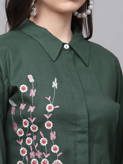 Stylish Rayon Embroidered Top