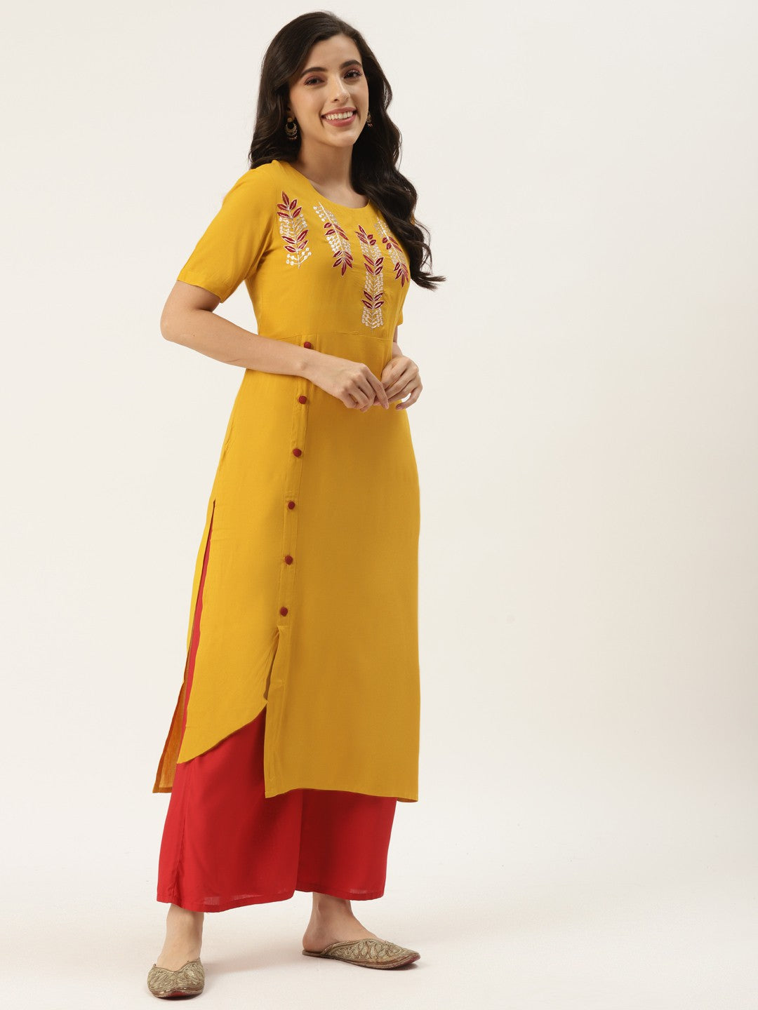 A-Line Embroidered Kurta
