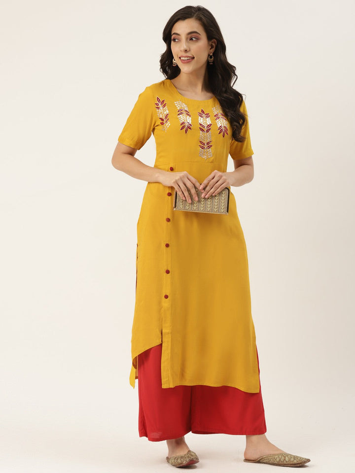 A-Line Embroidered Kurta