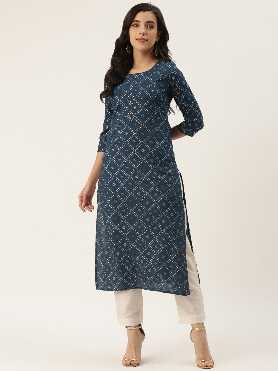Straight Bandhani Kurta