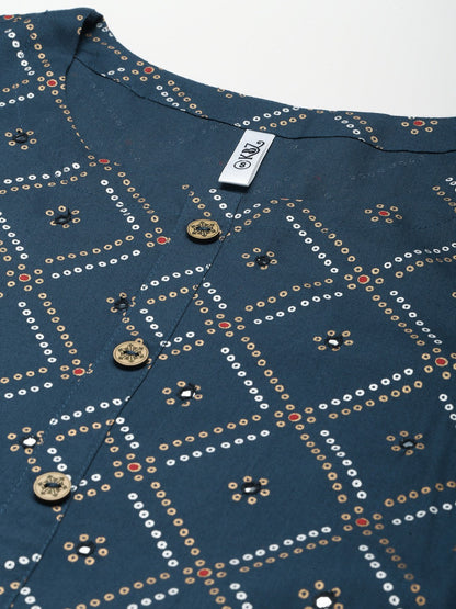 Straight Bandhani Kurta
