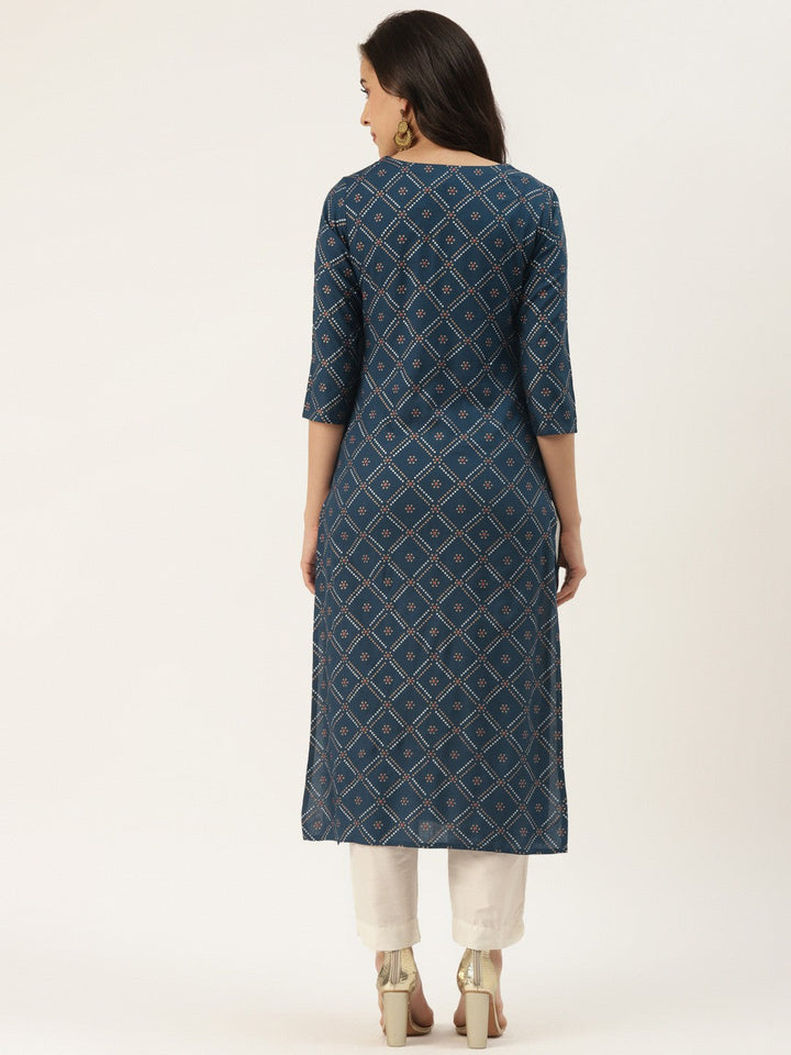 Straight Bandhani Kurta