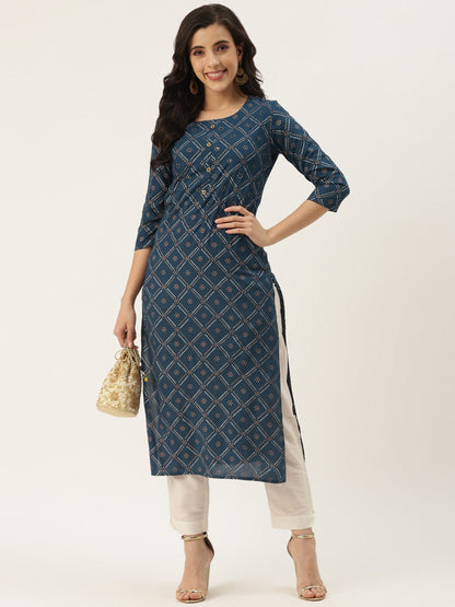 Straight Bandhani Kurta