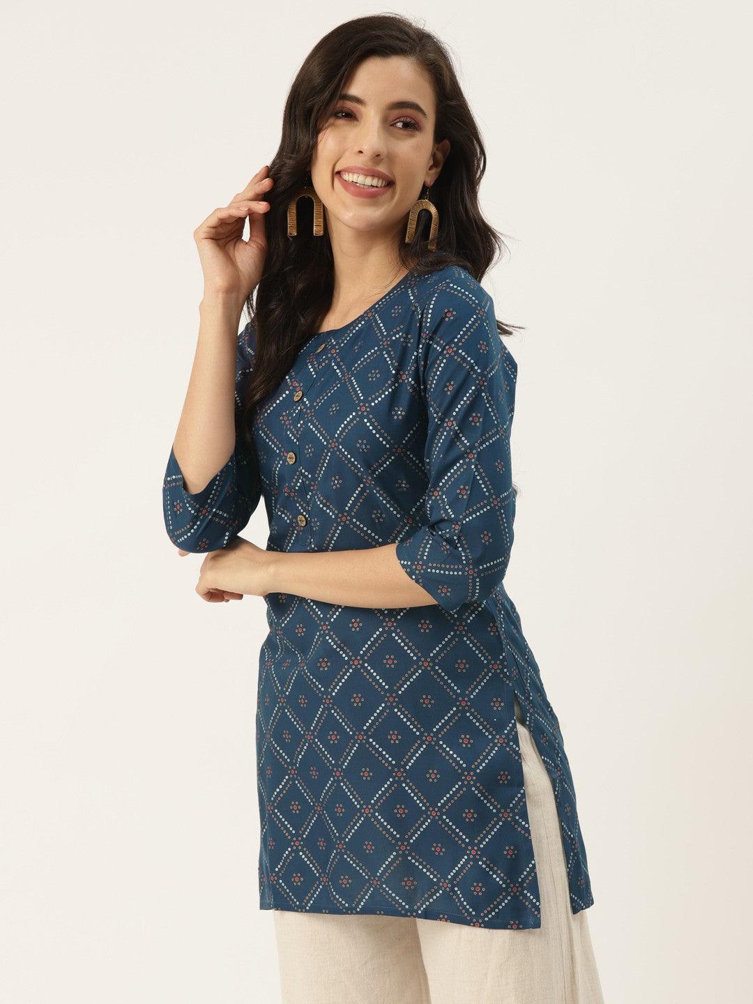 Straight Bandhani Kurta