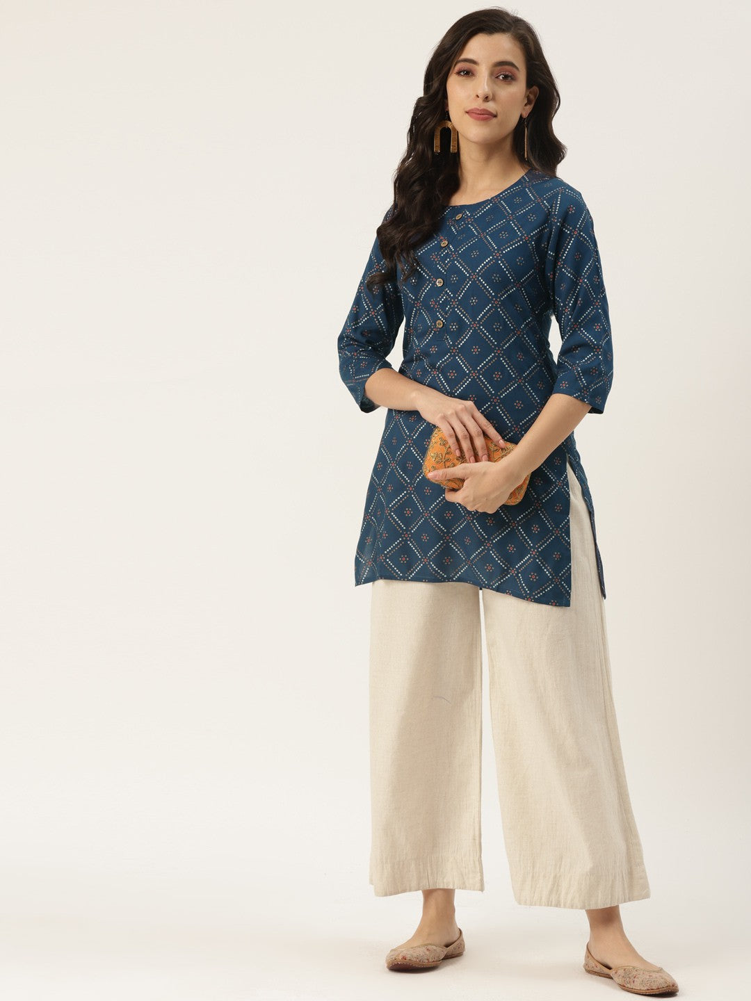Straight Bandhani Kurta