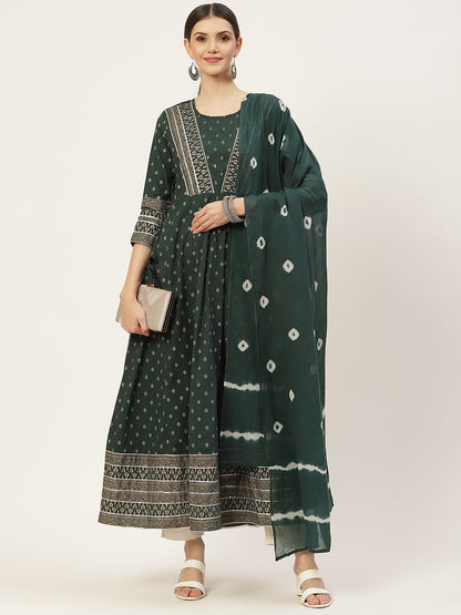 Flared Printed Kurta