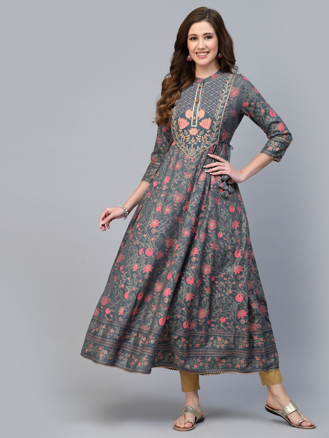 Kbz grey printed kurta – wholesale manufacturer & exporter from India