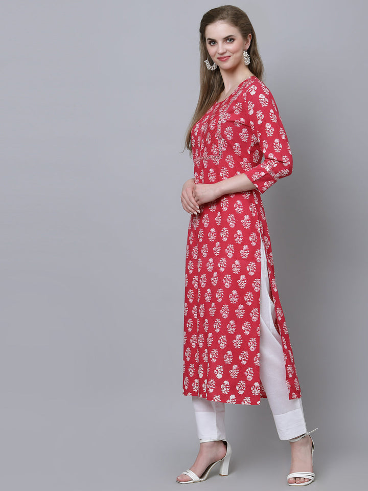 Straight Embroidered Kurta
