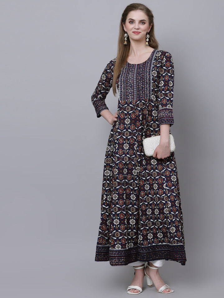 Kbz blue embroidered kurta – wholesale manufacturer &amp; exporter from India