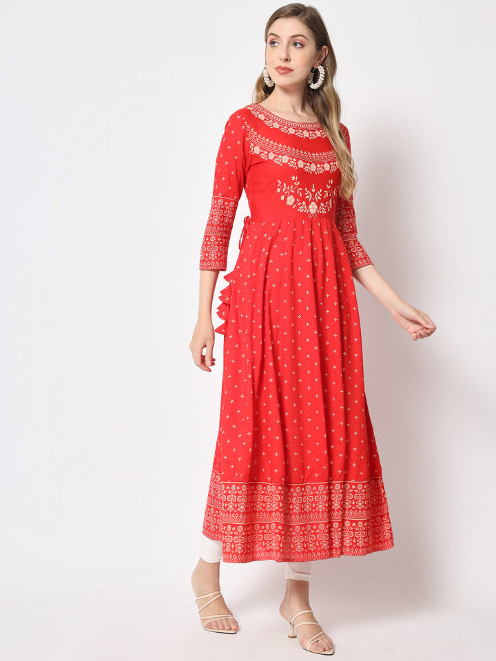 Rayon Printed Anarkali Kurta