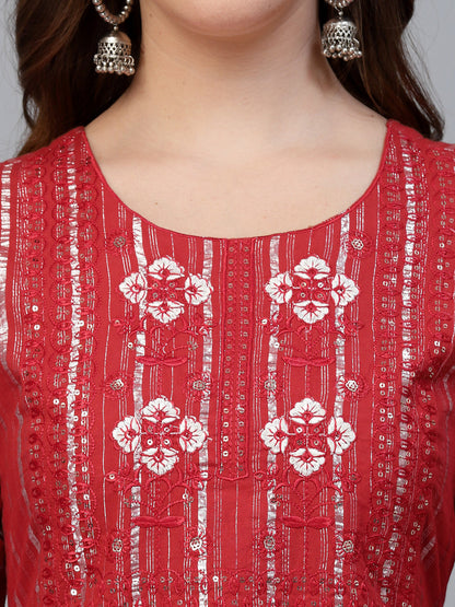 Cotton Printed Straight Kurta